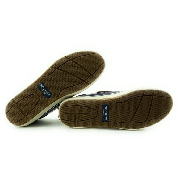 Sperry Men's Halyard 2-Eye Leather Navy Slip On Boat Shoes STS22766 Size 8 Wide - Picture 9 of 9